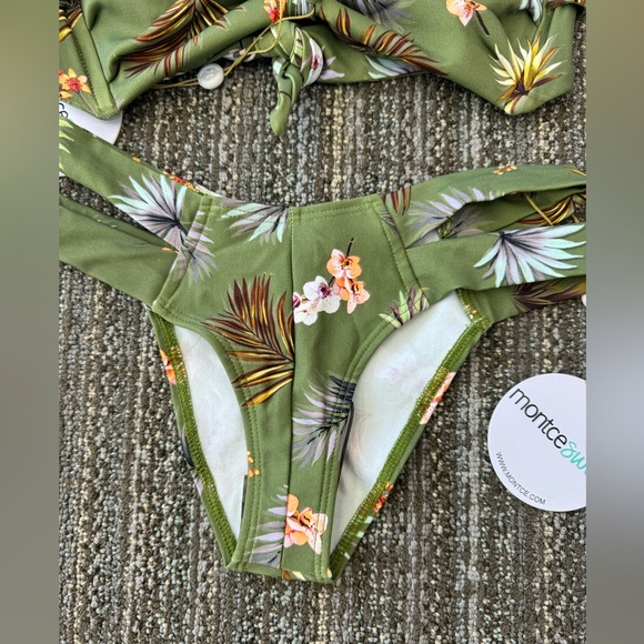 MontceSwim | Plants On Green Swim Set NWT - Picture 3 of 5
